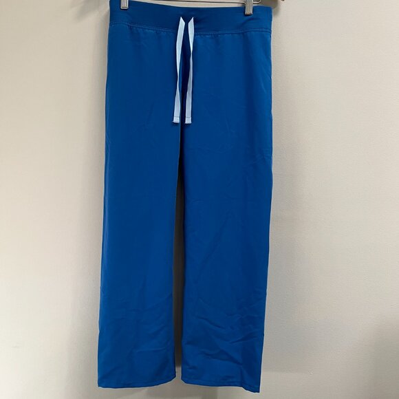 Figs Technical Collection Scrubs Pants Straight Leg Blue T21003 Women's Small